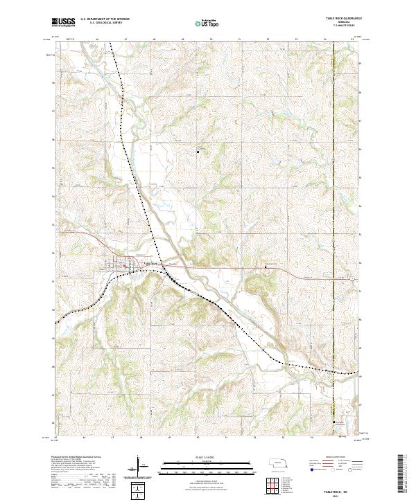 Table Rock, NE — USGS 7.5-minute topo (2021)