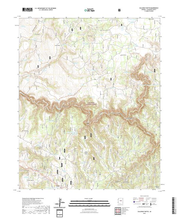 Calloway Butte, AZ — USGS 7.5-minute topo (2021)