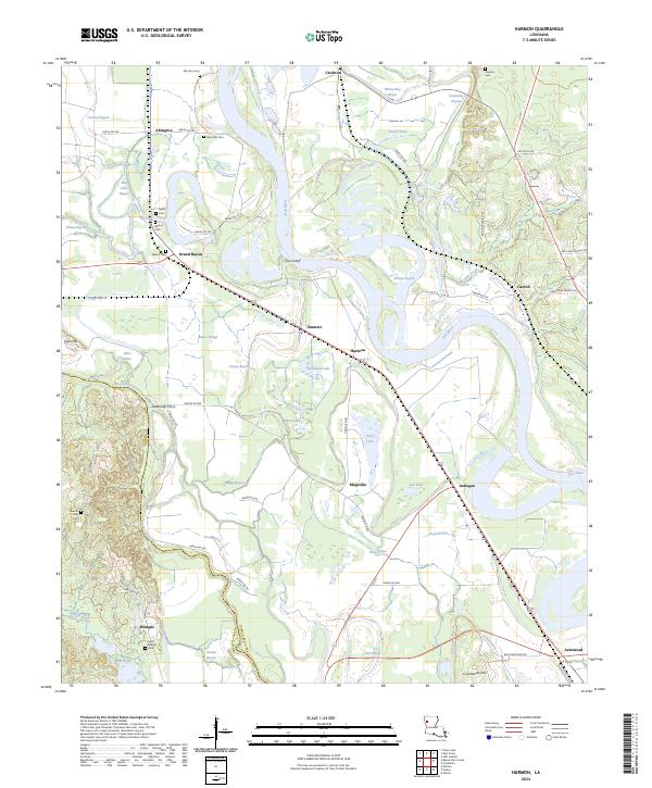Harmon, LA — USGS 7.5-minute topo (2024)