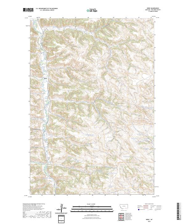 Kirby, MT — USGS 7.5-minute topo (2024)