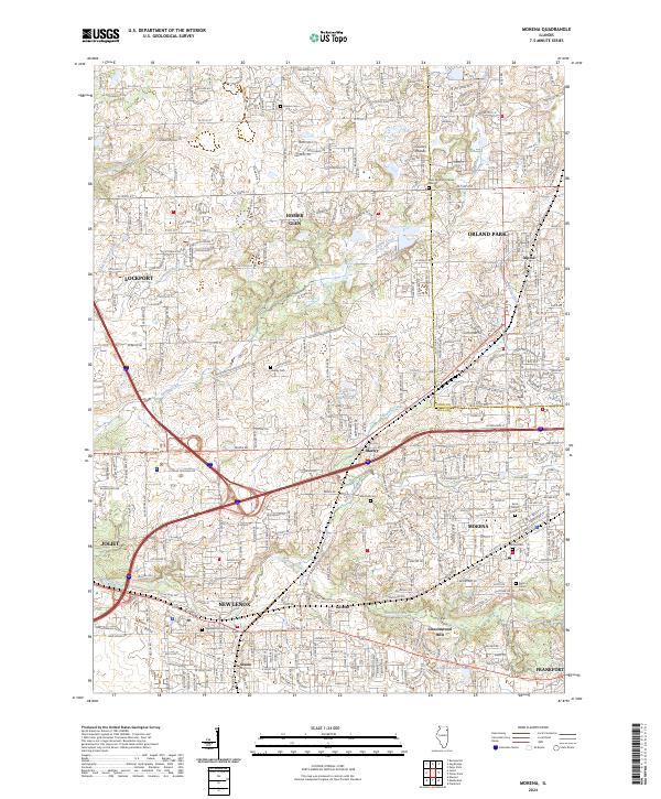 Mokena, IL — USGS 7.5-minute topo (2024)