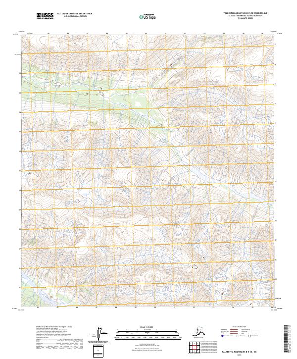 Talkeetna Mountains B-5 SE, AK — USGS 7.5-minute topo (2023)