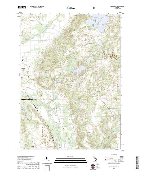 Kalamazoo NE, MI — USGS 7.5-minute topo (2023)