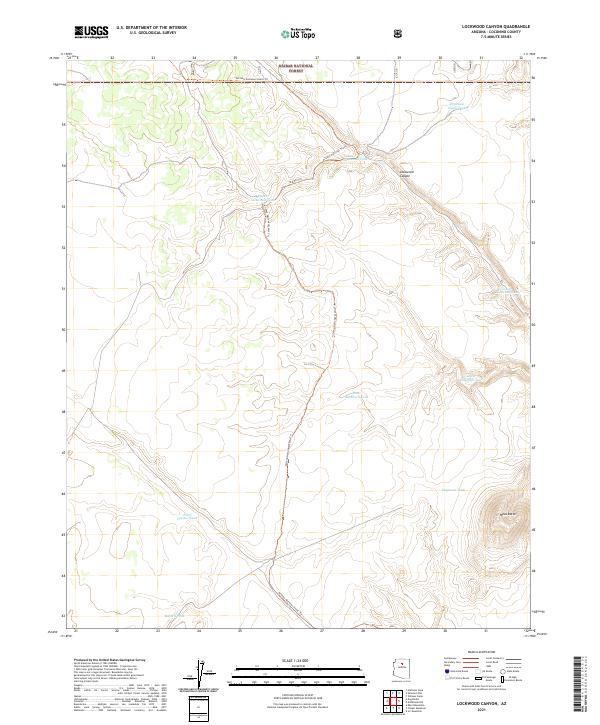 Lockwood Canyon, AZ — USGS 7.5-minute topo (2021)