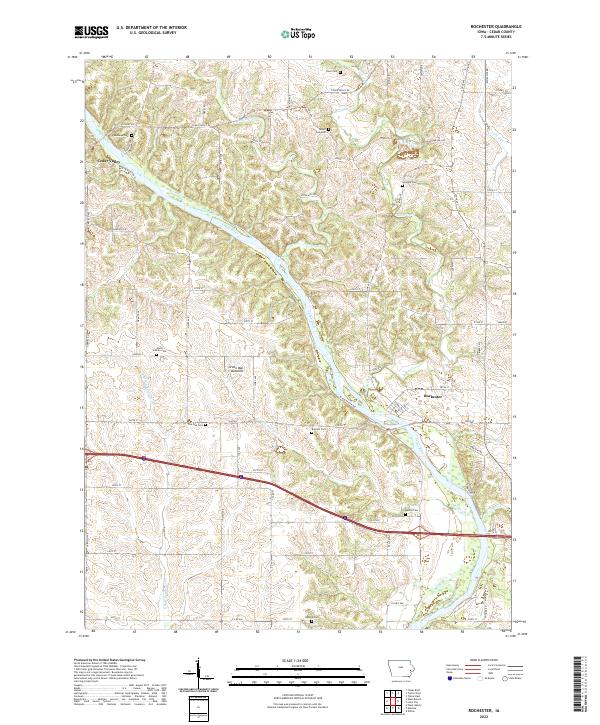 Rochester, IA — USGS 7.5-minute topo (2022)