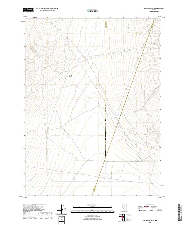 Cherry Creek SE, NV — USGS 7.5-minute topo (2021)