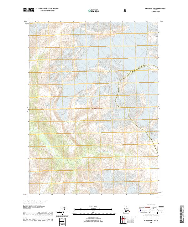Ketchikan D-2 NE, AK — USGS 7.5-minute topo (2021)