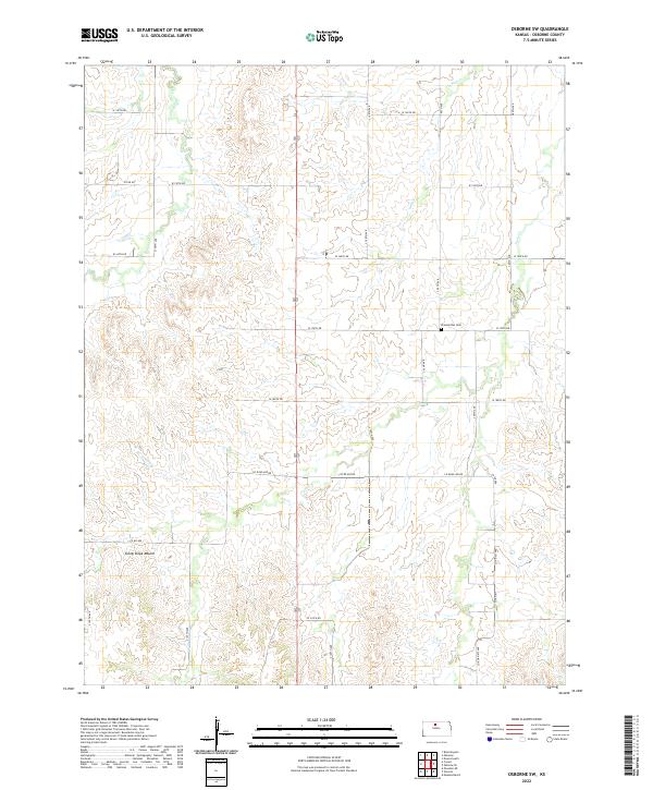 Osborne SW, KS — USGS 7.5-minute topo (2022)