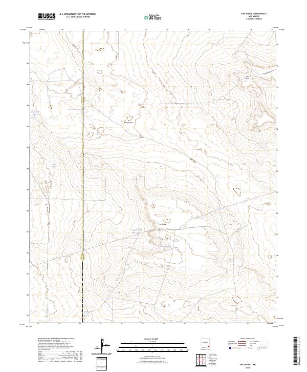 The Divide, NM — USGS 7.5-minute topo (2023)