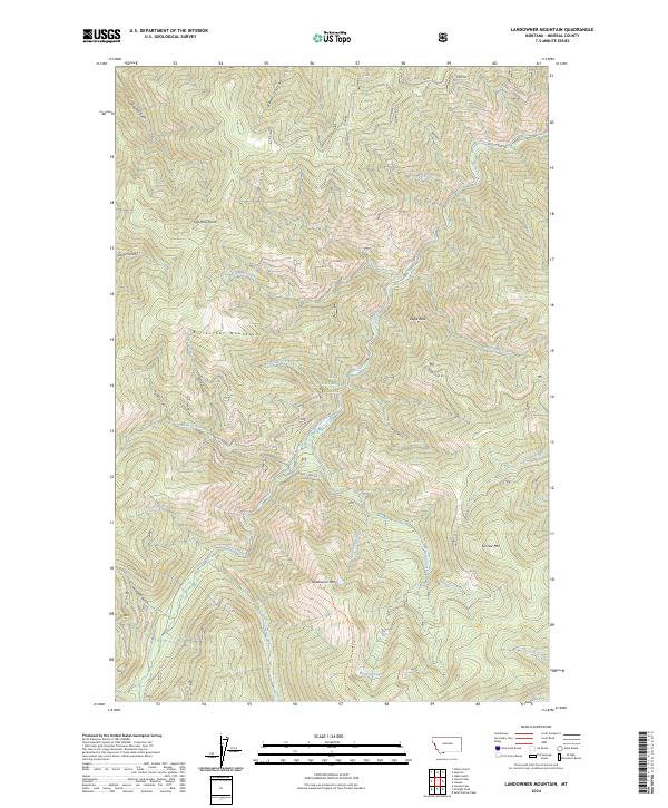 Landowner Mountain, MT — USGS 7.5-minute topo (2024)