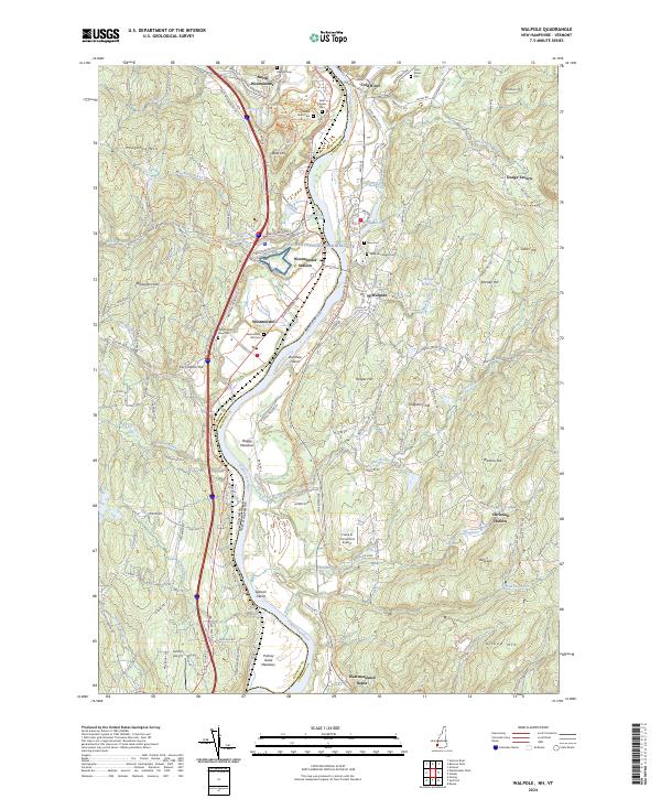 Walpole, NH-VT — USGS 7.5-minute topo (2024)