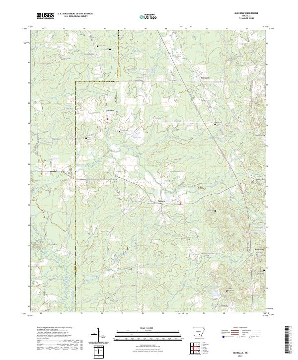 Glendale, AR — USGS 7.5-minute topo (2024)