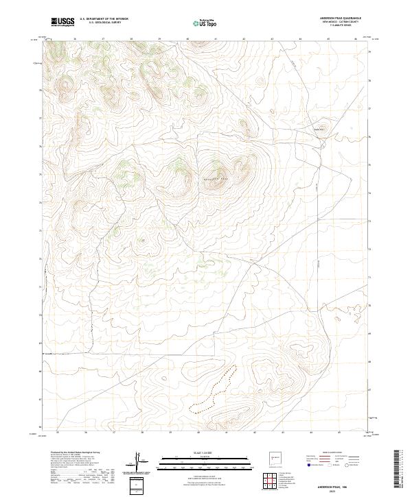 Anderson Peak, NM — USGS 7.5-minute topo (2023)