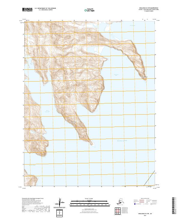 Unalaska B-2 SW, AK — USGS 7.5-minute topo (2021)