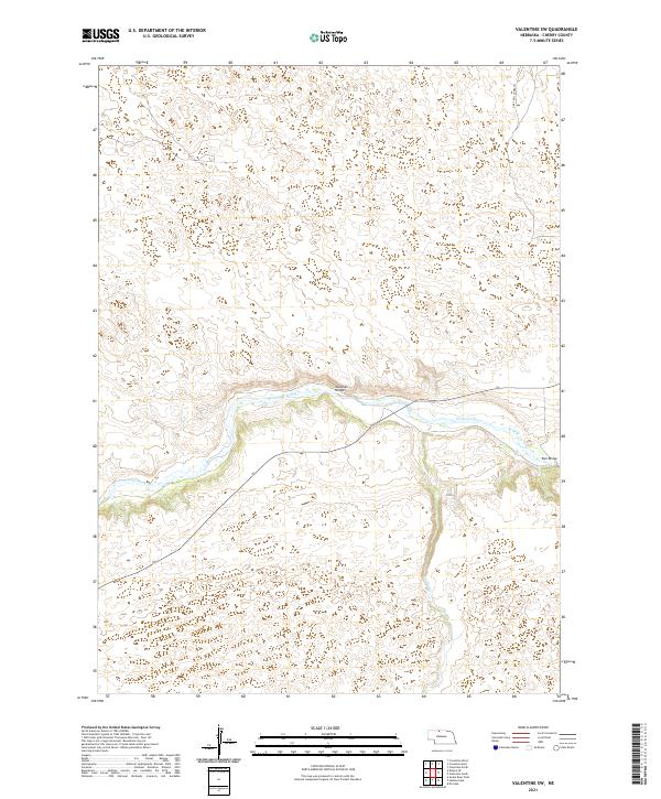 Valentine SW, NE — USGS 7.5-minute topo (2021)