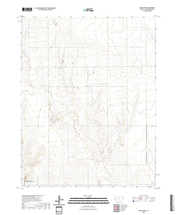 Sand Creek, KS — USGS 7.5-minute topo (2022)