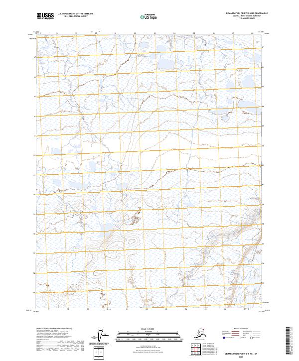 Demarcation Point D-5 NE, AK — USGS 7.5-minute topo (2023)