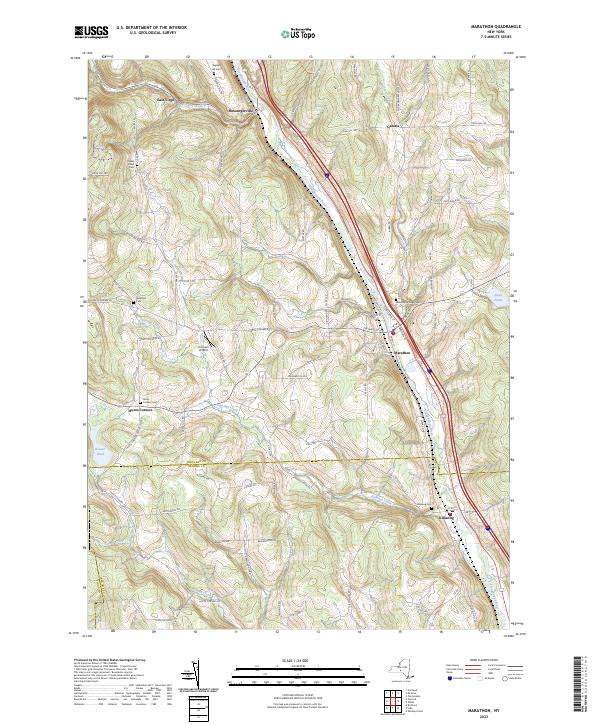 Marathon, NY — USGS 7.5-minute topo (2023)