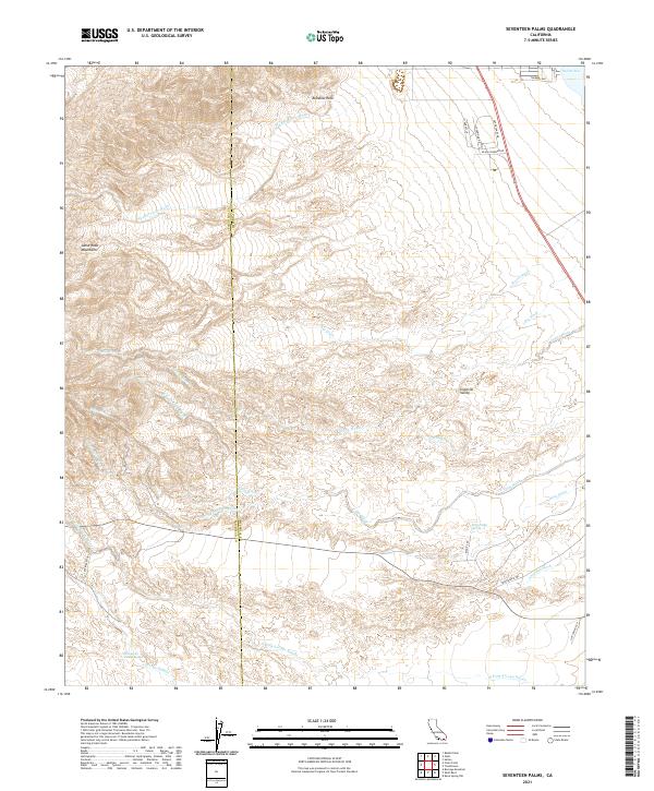 Seventeen Palms, CA — USGS 7.5-minute topo (2021)
