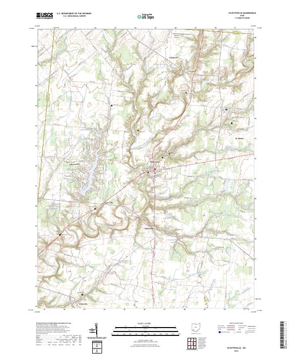 Fayetteville, OH — USGS 7.5-minute topo (2023)