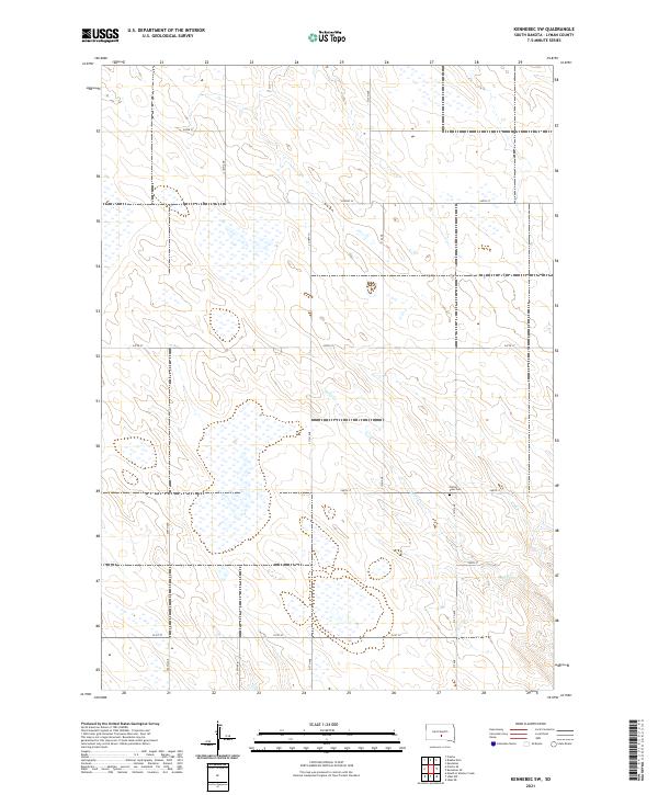 Kennebec SW, SD — USGS 7.5-minute topo (2021)