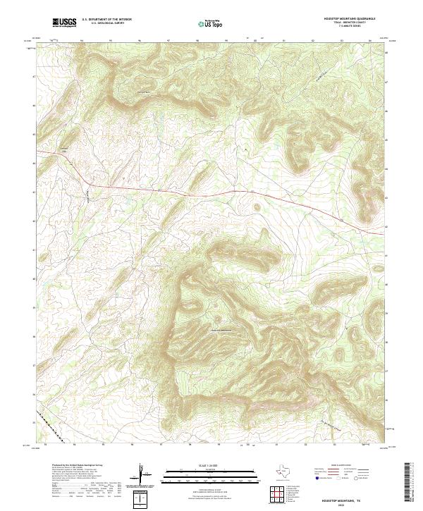 Housetop Mountains, TX — USGS 7.5-minute topo (2022)