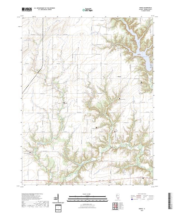 Omega, IL — USGS 7.5-minute topo (2024)