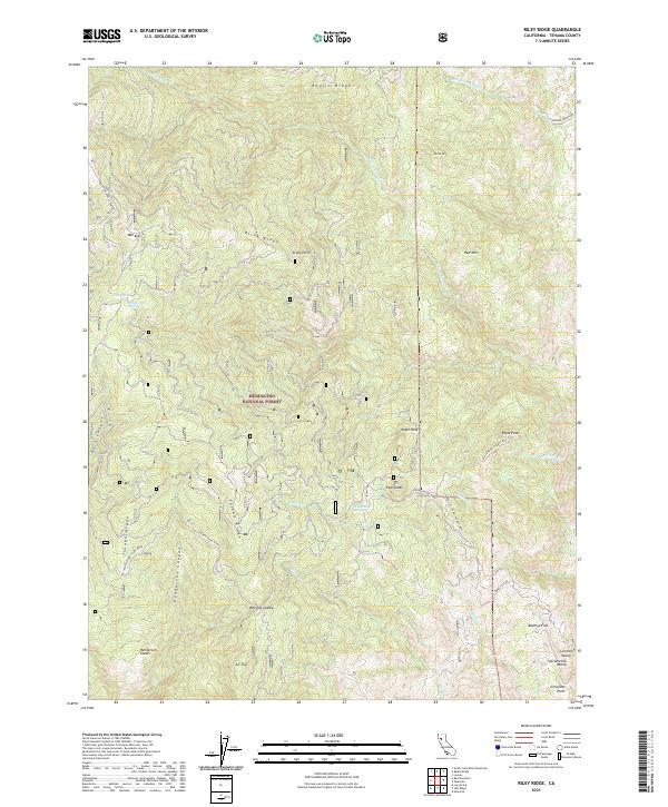 Riley Ridge, CA — USGS 7.5-minute topo (2021)