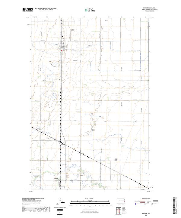 Arthur, ND — USGS 7.5-minute topo (2024)