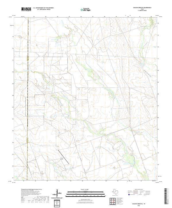 Chacon Creek SE, TX — USGS 7.5-minute topo (2022)