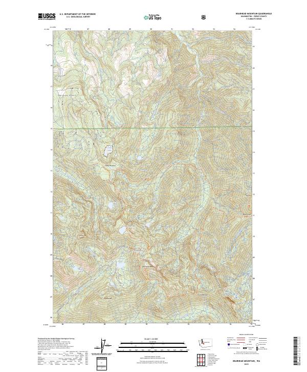 Bearhead Mountain, WA — USGS 7.5-minute topo (2023)