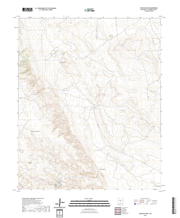 Lovelace Mesa, NM — USGS 7.5-minute topo (2023)