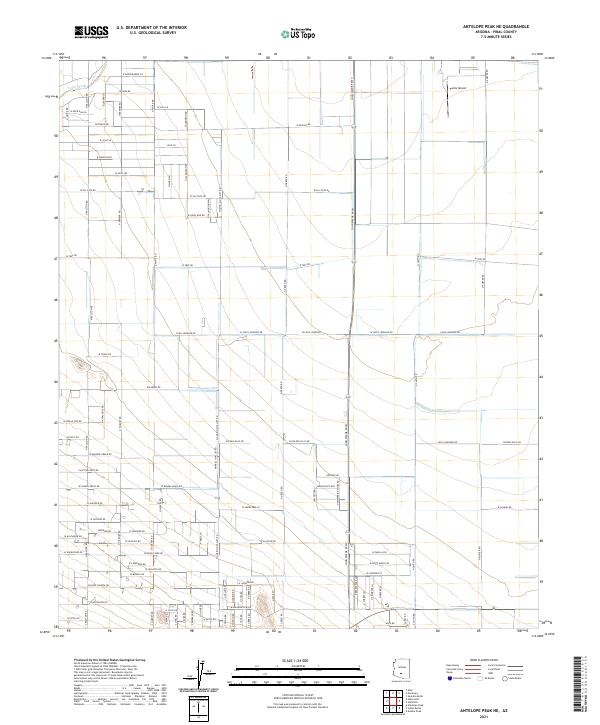 Antelope Peak NE, AZ — USGS 7.5-minute topo (2021)
