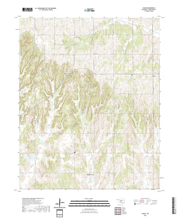 Cogar, OK — USGS 7.5-minute topo (2022)