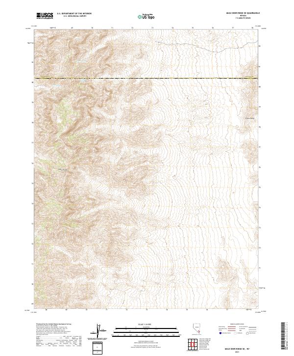 Mule Deer Ridge SE, NV — USGS 7.5-minute topo (2021)