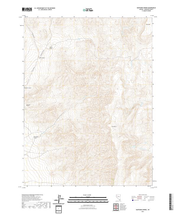 Bartomes Spring, NV — USGS 7.5-minute topo (2021)