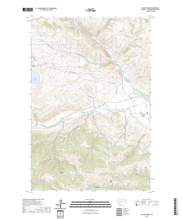 Canyon Creek, MT — USGS 7.5-minute topo (2024)