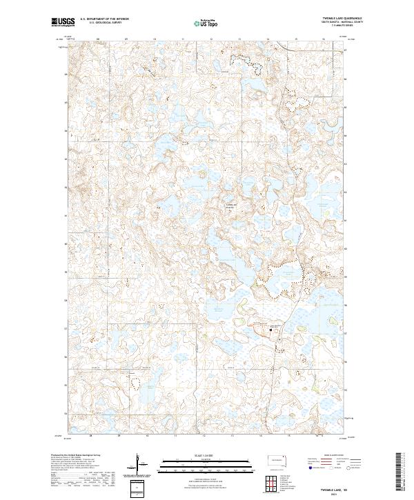 Twomile Lake, SD — USGS 7.5-minute topo (2021)