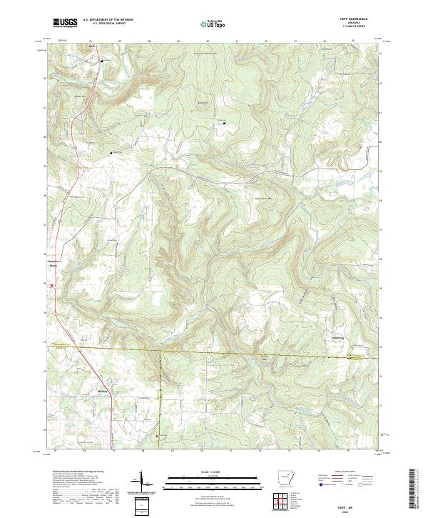 Huff, AR — USGS 7.5-minute topo (2024)