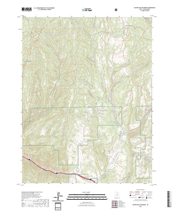 Water Hollow Ridge, UT — USGS 7.5-minute topo (2023)