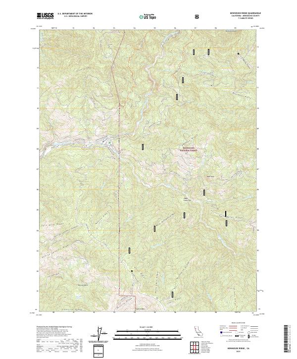 Newhouse Ridge, CA — USGS 7.5-minute topo (2021)