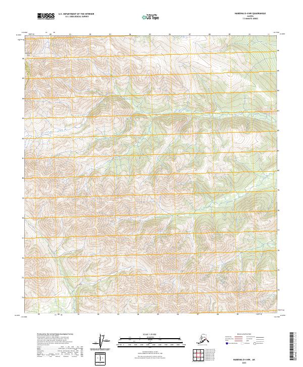 Nabesna D-4 NW, AK — USGS 7.5-minute topo (2023)