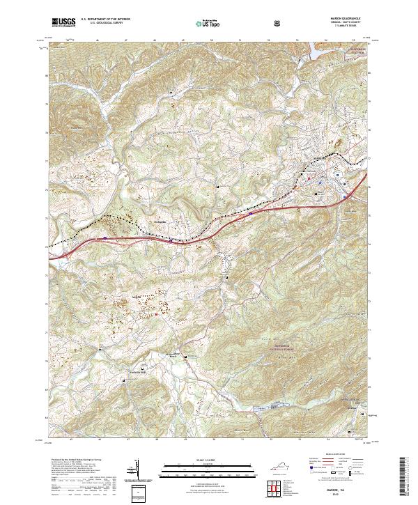 Marion, VA — USGS 7.5-minute topo (2022)