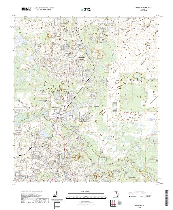 Dunnellon, FL — USGS 7.5-minute topo (2024)