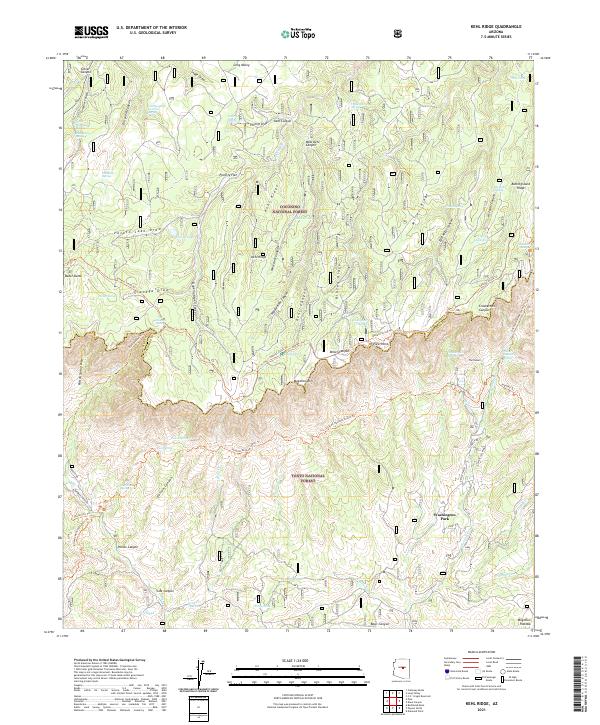 Kehl Ridge, AZ — USGS 7.5-minute topo (2021)