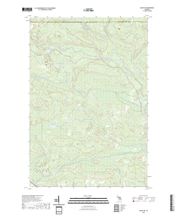 Ralph NE, MI — USGS 7.5-minute topo (2023)