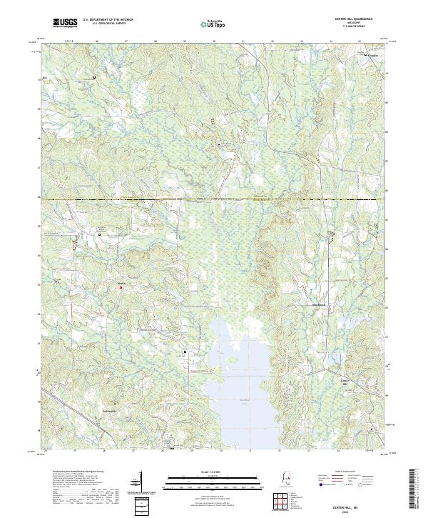 Center Hill, MS — USGS 7.5-minute topo (2024)