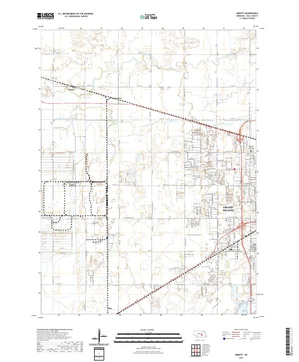 Abbott, NE — USGS 7.5-minute topo (2021)