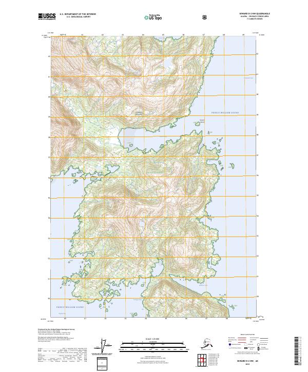 Seward D-2 NW, AK — USGS 7.5-minute topo (2023)