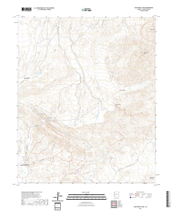Sam Powell Peak, AZ — USGS 7.5-minute topo (2021)